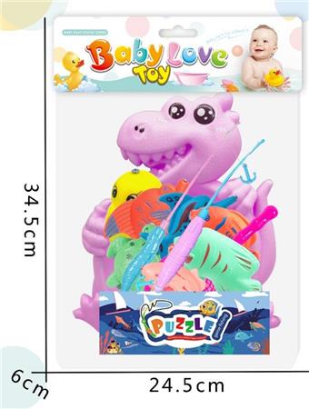 Dinosaur bathtub, water play toy, fishing toy   ITEM NO.： W073354