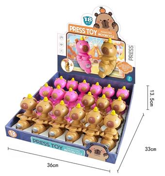 Capibala Cartoon Pressing Motorcycle 18pcs/box   ITEM NO.： W078057