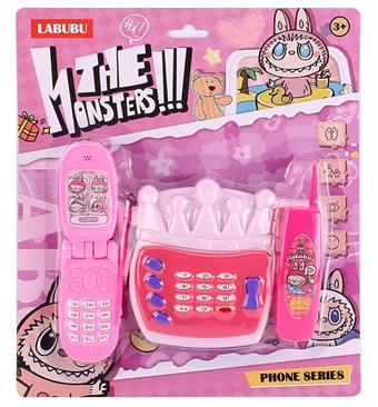 Labubu Play Home 2-in-1 Sound and Light Phone+Mobile Phone   ITEM NO.： W076928
