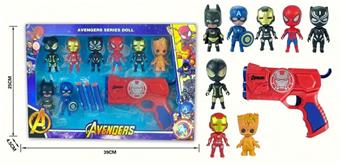 Q-version Avengers Doll (with soft bullet gun)   ITEM NO.： W079273