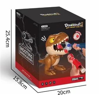 Playing Dinosaur Soft Bullet Gun Ping Pong Gun EVA Sponge Ball Gun Air Powered Gun   ITEM NO.： W079224