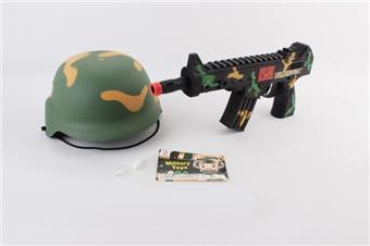 Camouflage vibrating flint drum gun+special combat hat   ITEM NO.： W069089