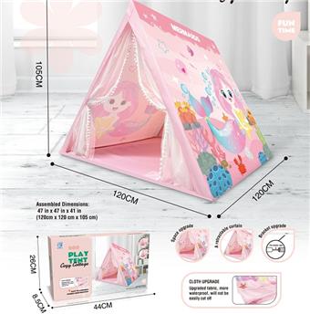 Baby toy pink mermaid triangle tent sports outdoor   ITEM NO.： W083340