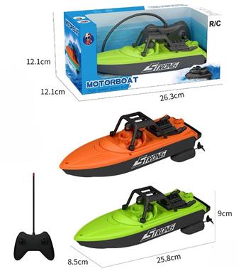 Four way remote control boat (excluding electricity) remote control speedboat simulation boat mini boat model toy   ITEM NO.： W074765