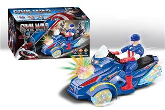 Captain America electric tricycle with universal lighting and music   ITEM NO.： W078935