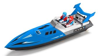 Dual color remote control boat - blue   ITEM NO.： W074549