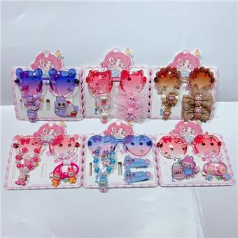 Labu cloth jewelry set (glasses+bracelet+ring+hair clip/rubber band)   ITEM NO.： W077621