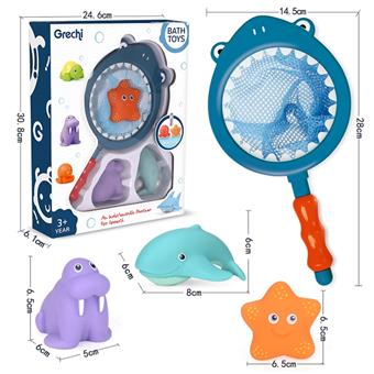 4-piece set of bathroom fishing toys   ITEM NO.： W082088