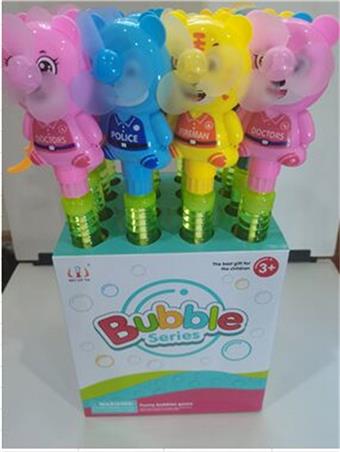 Cartoon hand pressure fan bubble stick 16pcs   ITEM NO.： W075538