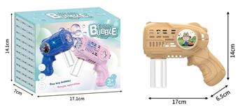 DIY sticker pull cloth small electric bubble gun   ITEM NO.： W077328