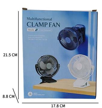 3-in-1 clip fan (charging) with 3 colors mixed   ITEM NO.： W075700
