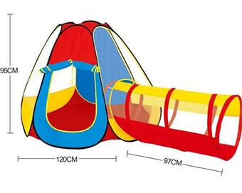 Two in one children's tent combined with tunnel climbing tube   ITEM NO.： W084185