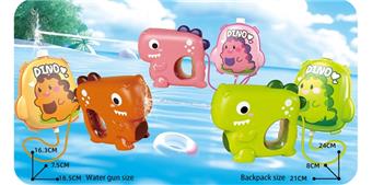 Dinosaur electric continuous water gun backpack (rechargeable version)   ITEM NO.： W068671