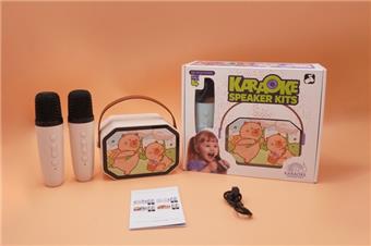 Kapibala dual label karaoke set with lights, karaoke machine, singing microphone, singing machine microphone audio set   ITEM NO.： W078177