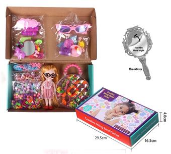 Multi joint doll, round bead box, jewelry, solid color DIY bead toy set   ITEM NO.： W068388