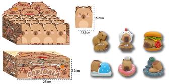 3-inch Capibala 2 dolls, single tin bag, 6 styles, 24 bags, 1 display box   ITEM NO.： W078199