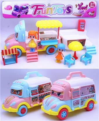 Girl tent fast food truck set (2 mixed)   ITEM NO.： W083274
