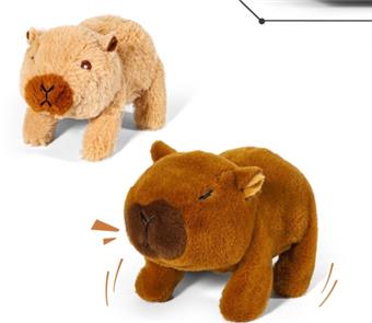 Electric plush Capibala 3-in-1 (can be used as a backpack&storage suitcase) 2 mixed models   ITEM NO.： W078680