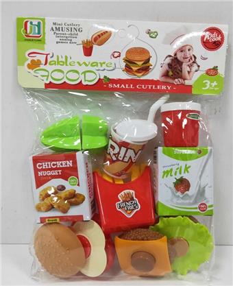 Burger, french fries, cola, and starfruit combo set   ITEM NO.： W070311