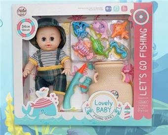 Blowing Bottle Music Boy Fishing Set   ITEM NO.： W073638