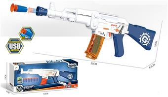 AK47 electric continuous soft bullet gun with rechargeable battery   ITEM NO.： W080650