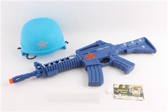 Firestone drum gun+police cap   ITEM NO.： W069115