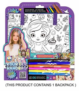 Food graffiti, washable, children's small shoulder bag zipper design (six color pen), reusable (GCC)   ITEM NO.： W070908