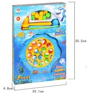 Electric fishing for groundhogs, with music, blue/red, mixed in 2 colors (2 * AA not included)   ITEM NO.： W074404