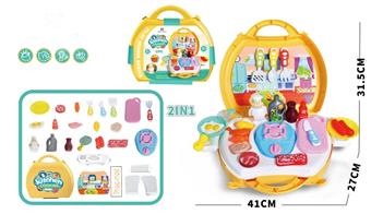 Handheld Box Kitchen Playhouse Set Chef Toys Simulated Food   ITEM NO.： W071608