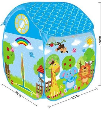 Cartoon Happy Zoo Tent Game House with 50 Ocean Balls (PVC Bracket) GCC   ITEM NO.： W084322