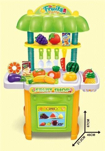 Fruit cutting and cutting set, simulation food, food puzzle, play house, cognitive toy   ITEM NO.： W071677