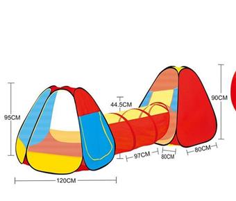 Three in one children's tent combined tunnel climbing tube (GCC)   ITEM NO.： W084180