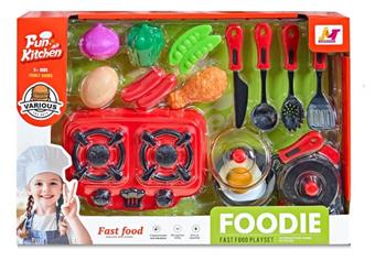Playing house/cutlery/kitchen/vegetables/food 16PCS   ITEM NO.： W070723