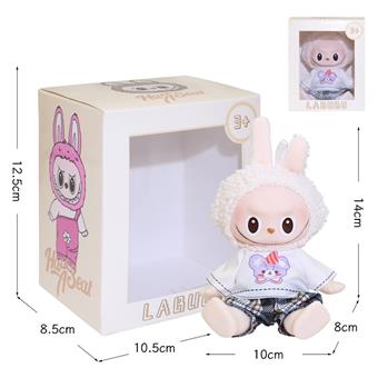 Cross border plush toys made of plush fabric are selling well, cute trendy toys, figurines, hanging decorations, vinyl dolls, girls' gifts - three styles of plush fabric   ITEM NO.： W077002