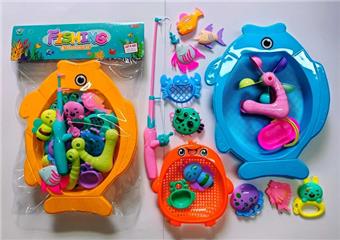 Magnetic Fishing+Bathtub Windmill Penguin Basket   ITEM NO.： W073282