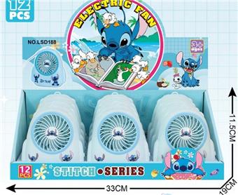 Stitch Mini Handheld Small Fan (12 pieces/box)   ITEM NO.： W075636