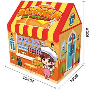 Children's Tent Home Burger Shop Sales Store Game House Color Box Packaging   ITEM NO.： W083520