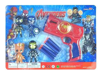 Q-version Avengers Doll (with soft bullet gun)   ITEM NO.： W079270