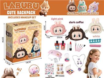 Rabu plush cartoon diagonal cross bag nail machine necklace eye shadow set   ITEM NO.： W077490