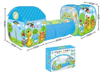 Cartoon Happy Zoo 3-in-1 Tent (GCC)   ITEM NO.： W084309