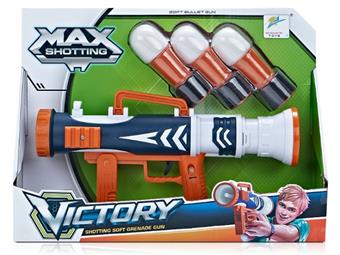 Launch soft bullet gun with 3 bullets   ITEM NO.： W080648
