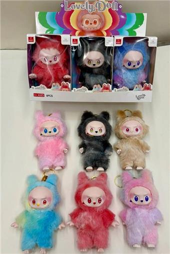 8-inch solid music body ragdoll plush clothing with lighting ragdoll theme song music 6 mixed keychain display box packaging 6PCS/display box   ITEM NO.： W076503