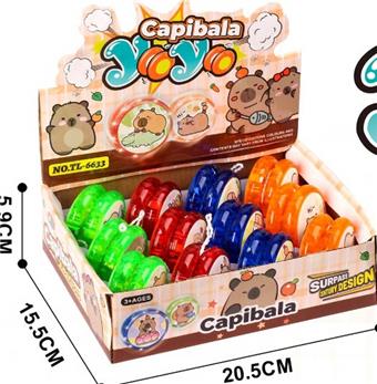 Colorful Carpybara Theme Pattern Yoyo Ball Display Box with Colorful Lights   ITEM NO.： W078124