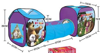 Three in one Martha and Bear game house combined tunnel climbing tent   ITEM NO.： W084128