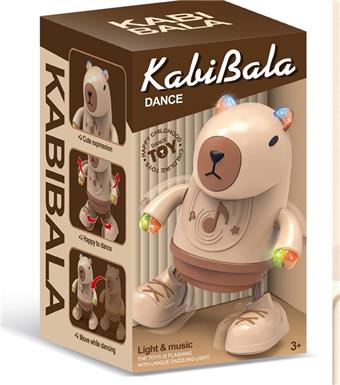Electric dancing, lighting, music, Capibala (3 1.5VAA batteries, no bag), electric doll, lighting, music, electric toy, dancing, spinning, electric animal   ITEM NO.： W078662