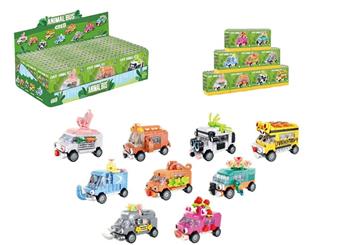 DIY assembly of building blocks, animal bus stacking height (9 different forms)   ITEM NO.： W072148
