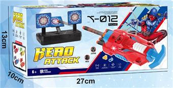 Spider Man Light Voice Soft Bullet Gun with Target   ITEM NO.： W079545