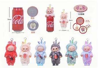 Labu 9.5-inch Coca Cola themed music blind box pendant with vinyl plush toy   ITEM NO.： W077360