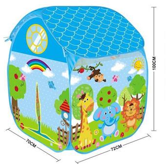 Cartoon Happy Zoo Tent Game House with 50 Ocean Balls (GCC)   ITEM NO.： W084323
