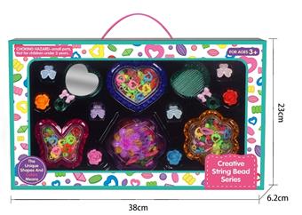 Three color random butterfly, peach heart, plum blossom bead box, DIY bead toy set for headwear   ITEM NO.： W068338